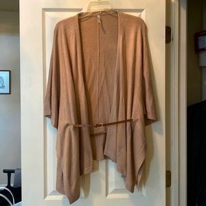 Stradivarius tunic cardigan w/ leather belt - sz M